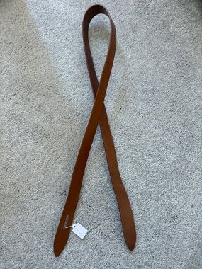 Anthropologie Brown Leather Skinny Belt